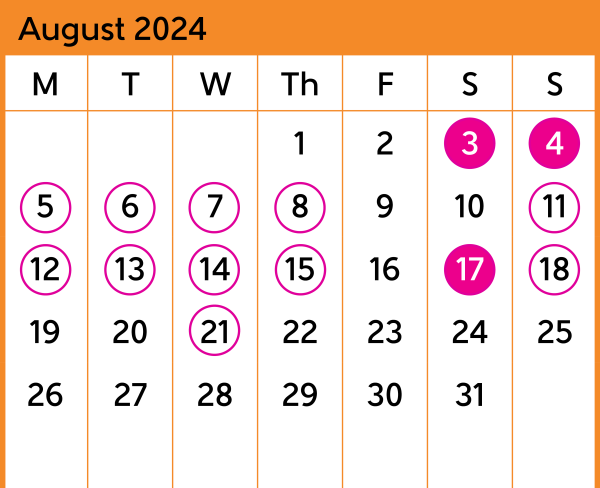 Hutt Valley Bus Replacement Calendar August