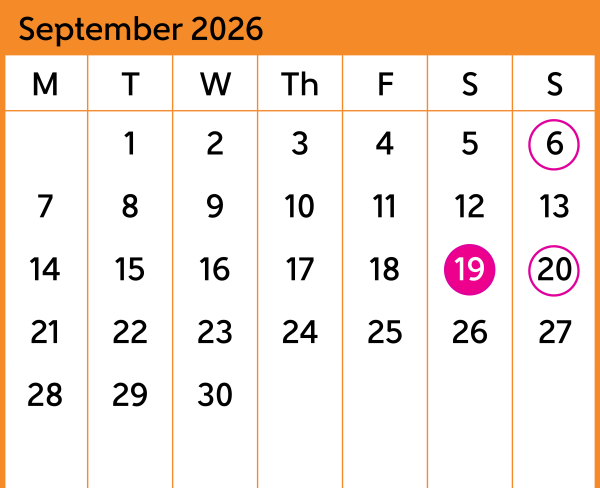 HVL Calendar September