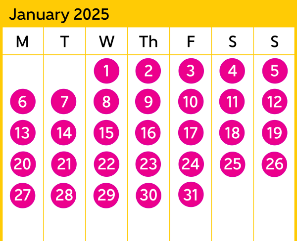 WRL January Calendar