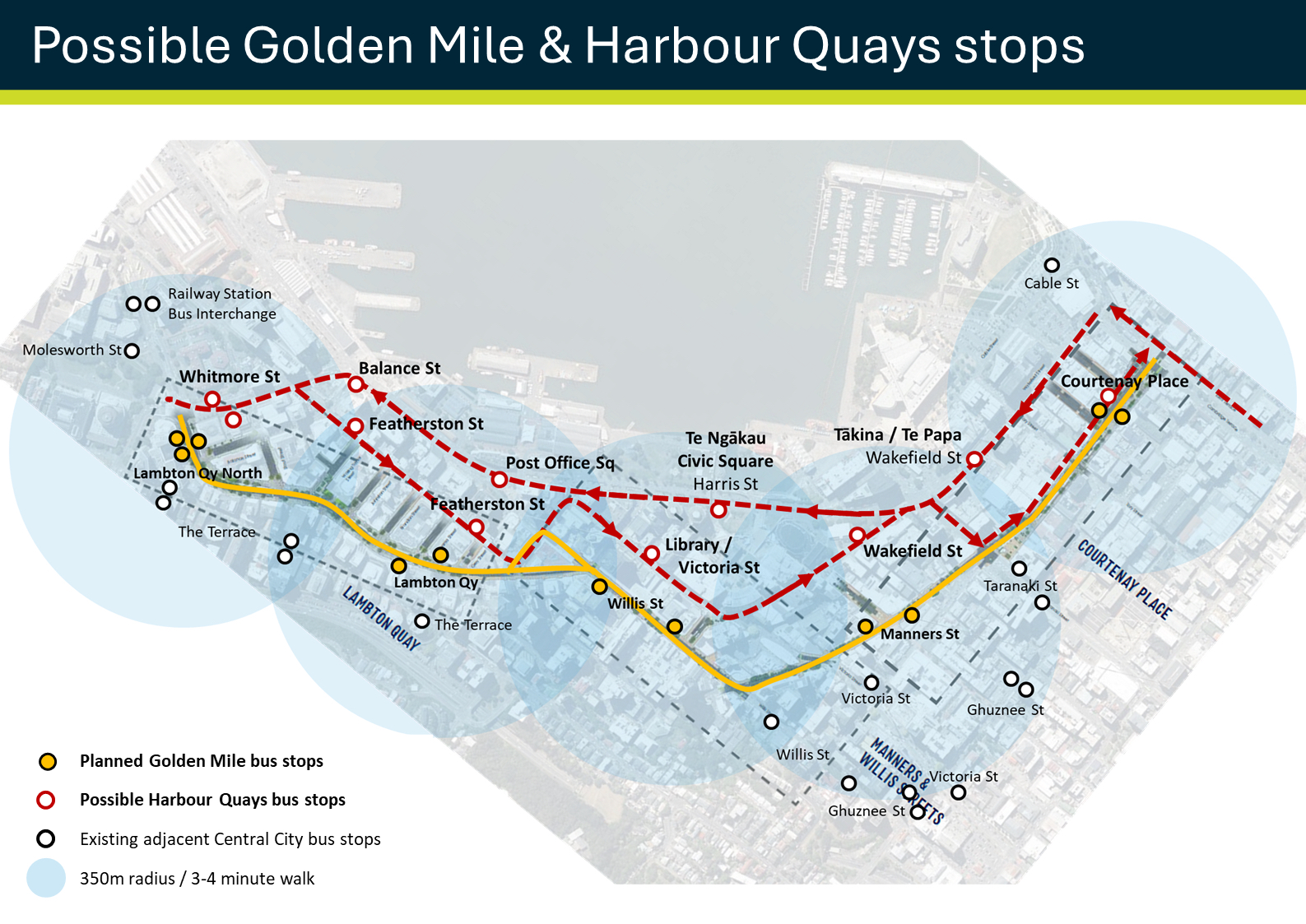 Golden Mile and Harbour Quays Second Spine » Metlink